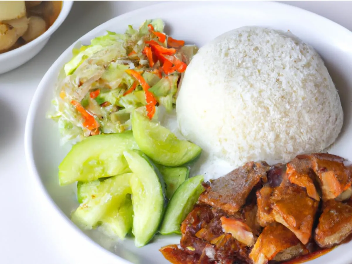 Bean Sauce Mock Chicken|Assorted Vegetables|Vegetable Dumpling|Cucumber Salad