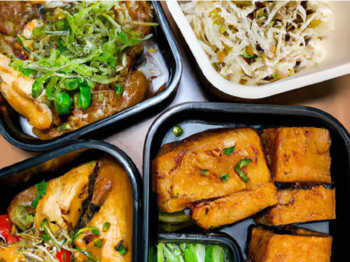 Magic Chili Fish Fillets, Chicken w/ Scallion Sauce|Soy Bean Sprouts|Smoked Tofu