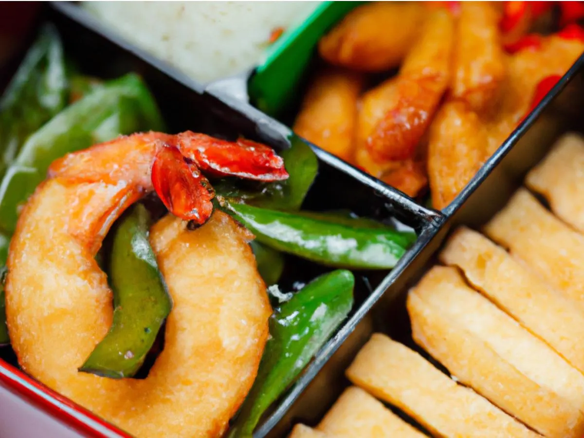 Sweet & Sour Fish Fillets|Prawns with Edamame|Oil Tofu with Vermicelli|Greens