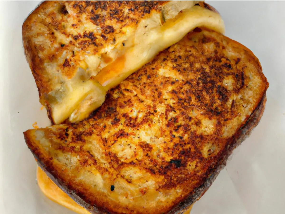 Grilled Fresh Mozzarella Cheese Sandwich on White Bread Grilled Fresh Mozzarella Cheese Sandwich on White Bread