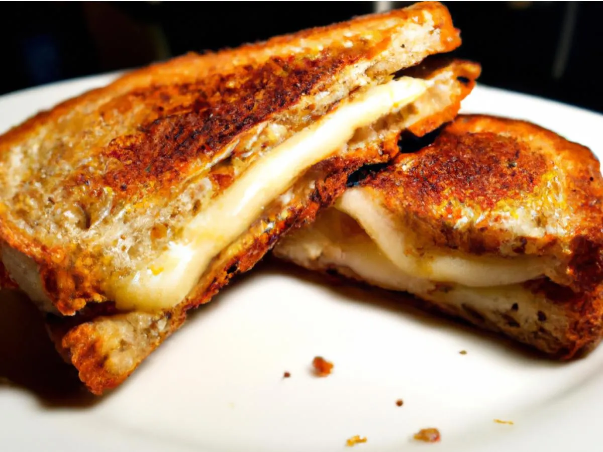 Grilled Swiss Cheese Sandwich on White Bread Grilled Swiss Cheese Sandwich on White Bread