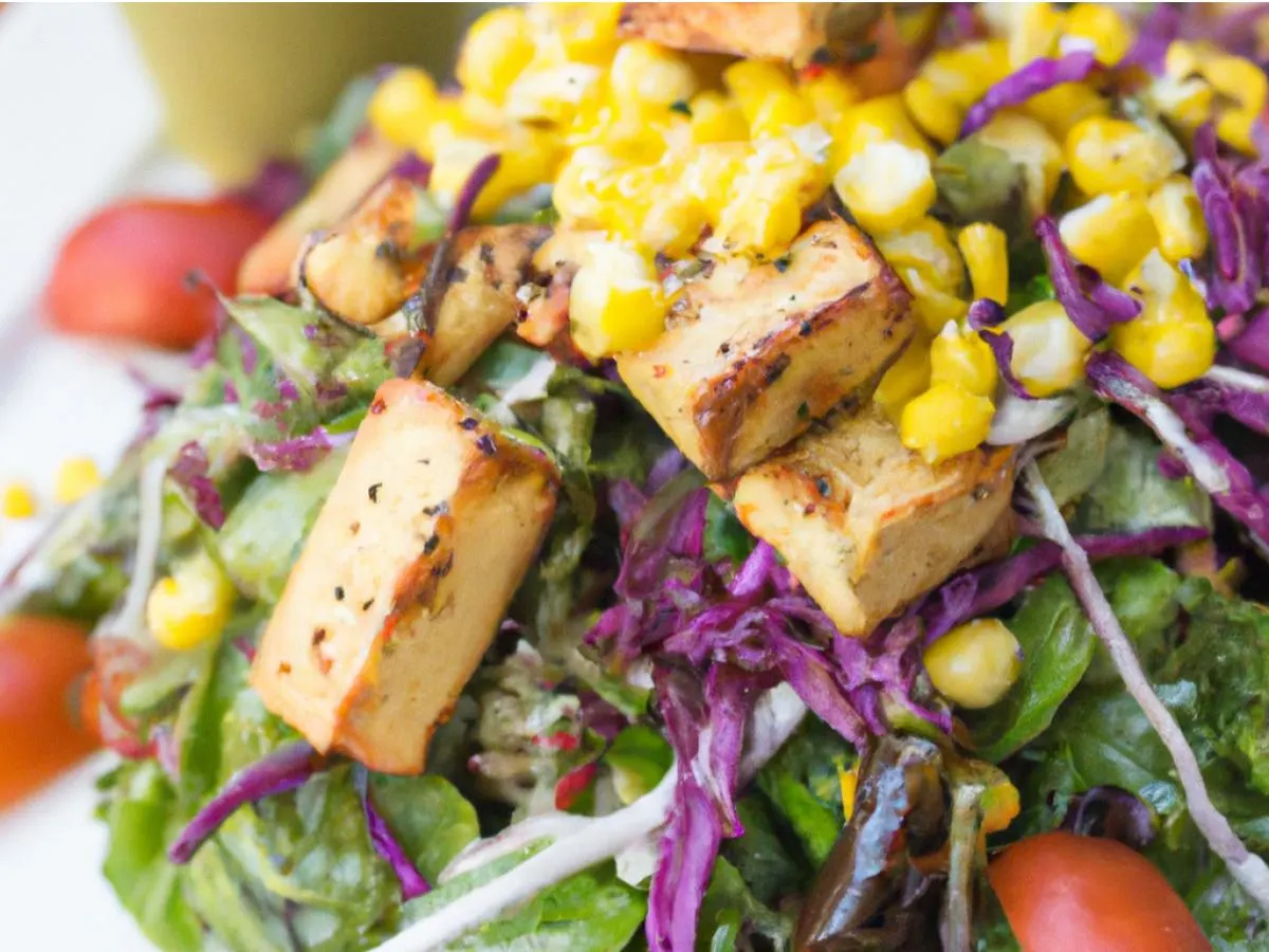 Tofu Mixed Green Salad Tofu Mixed Green Salad