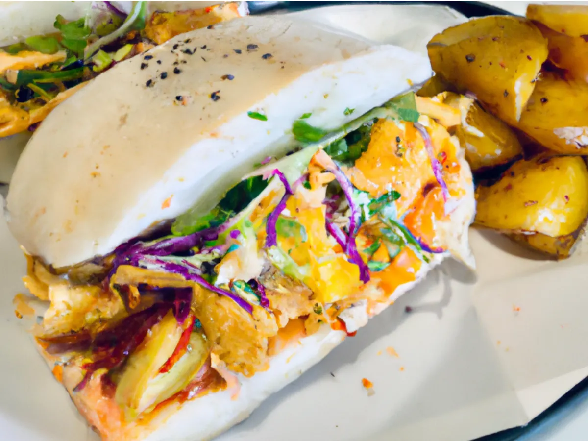 Vegan Korean BBQ Jackfruit Sandwich Boxed Lunch Vegan Korean BBQ Jackfruit Sandwich Boxed Lunch