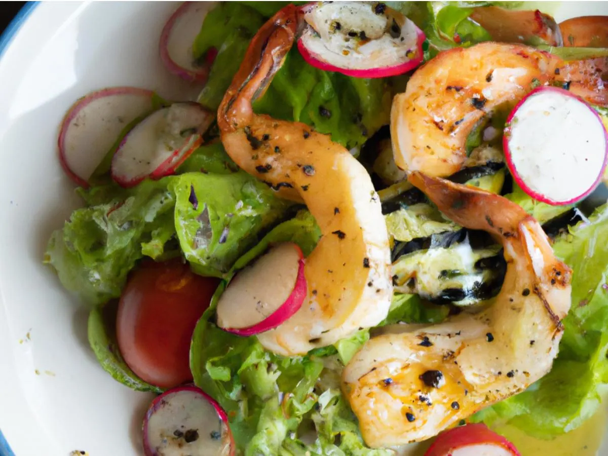 Grilled Shrimp Wakame Caesar Salad Grilled Shrimp Wakame Caesar Salad
