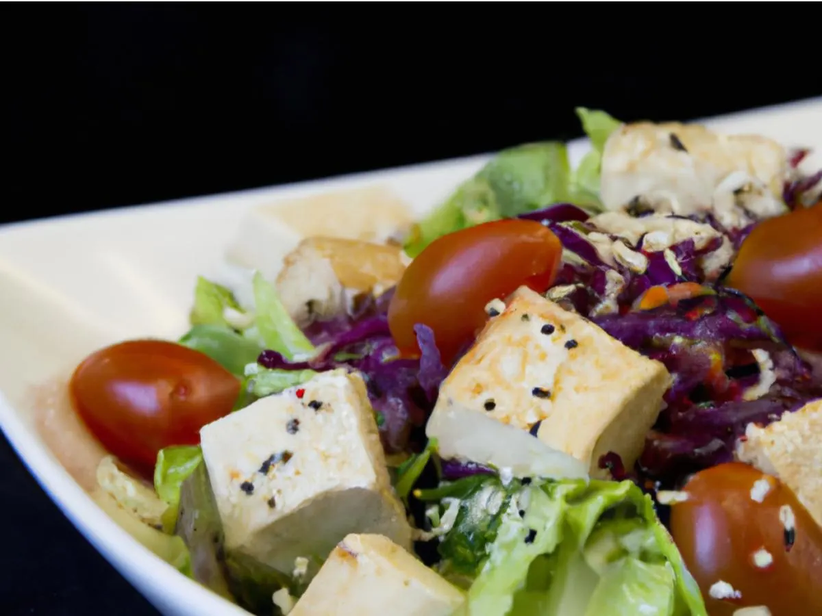 Chinese Tofu Tossed Salad with Sesame Vinaigrette Chinese Tofu Tossed Salad with Sesame Vinaigrette