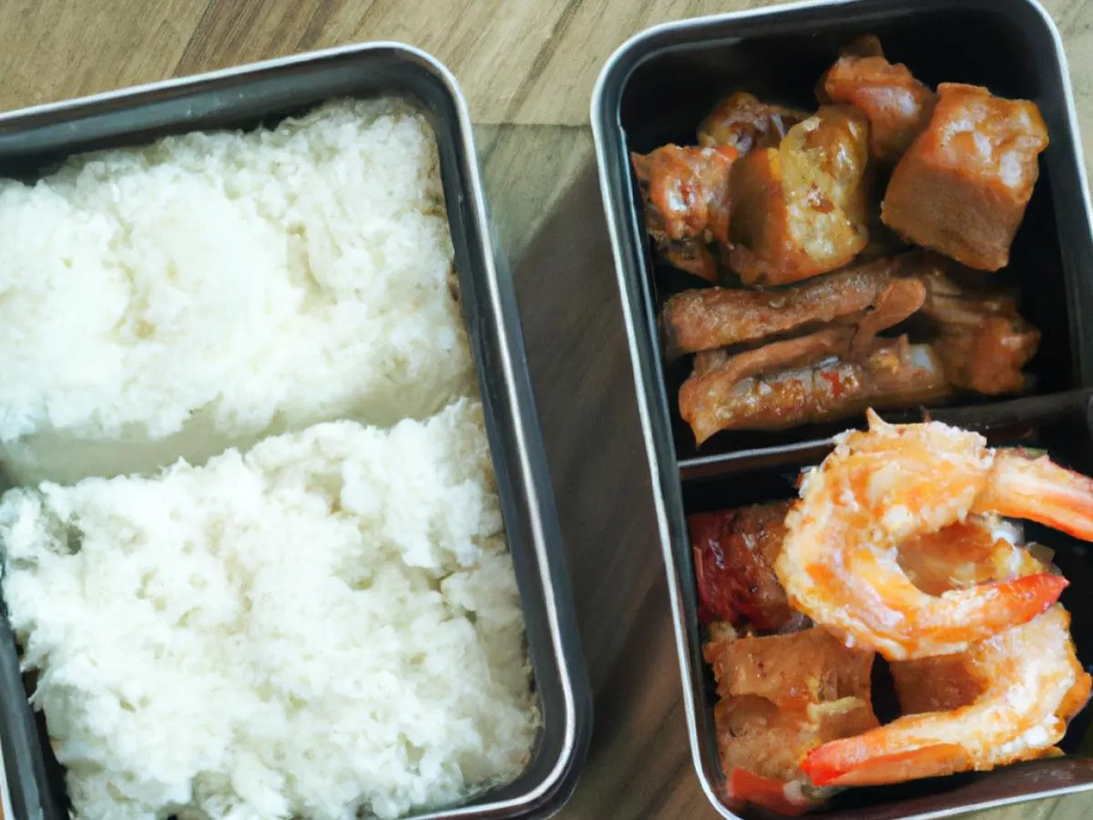 Pork Ribs Stew w/ Tofu|Prawns w/ Onion|Rice Cake w/ Snow Pickle & Bamboo|Greens