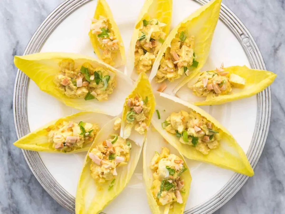 Asian Chicken on Endive Asian Chicken on Endive