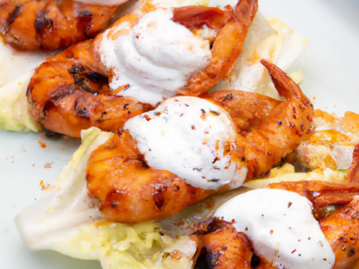 Grilled Harissa Shrimp on Endive Grilled Harissa Shrimp on Endive