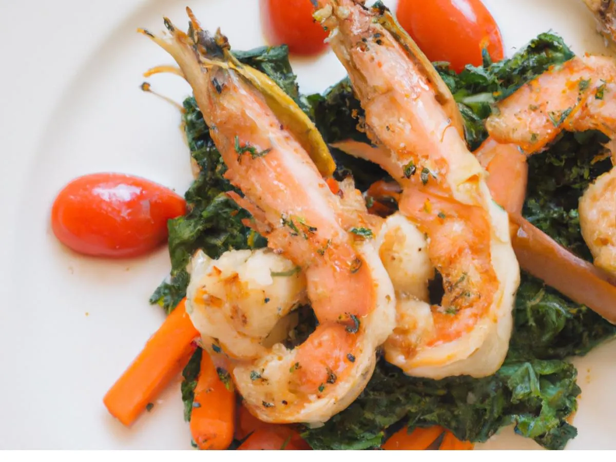 Grilled Shrimp w/ Kale Salad Grilled Shrimp w/ Kale Salad