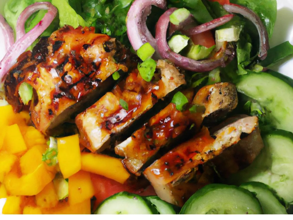 Honey Pork w/ Mango Salad Honey Pork w/ Mango Salad