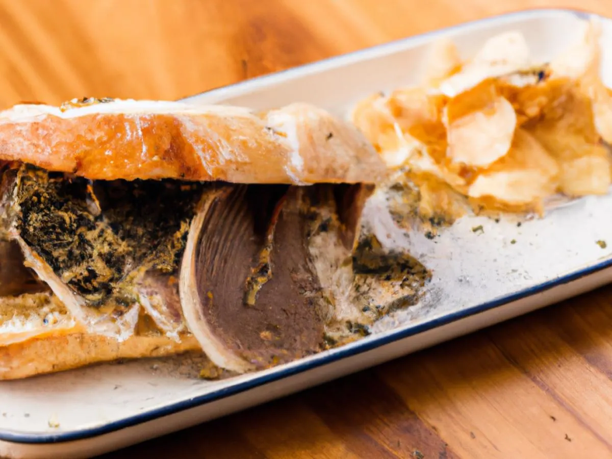 Warm Beef Brisket Grinder with Truffle Chips Warm Beef Brisket Grinder with Truffle Chips