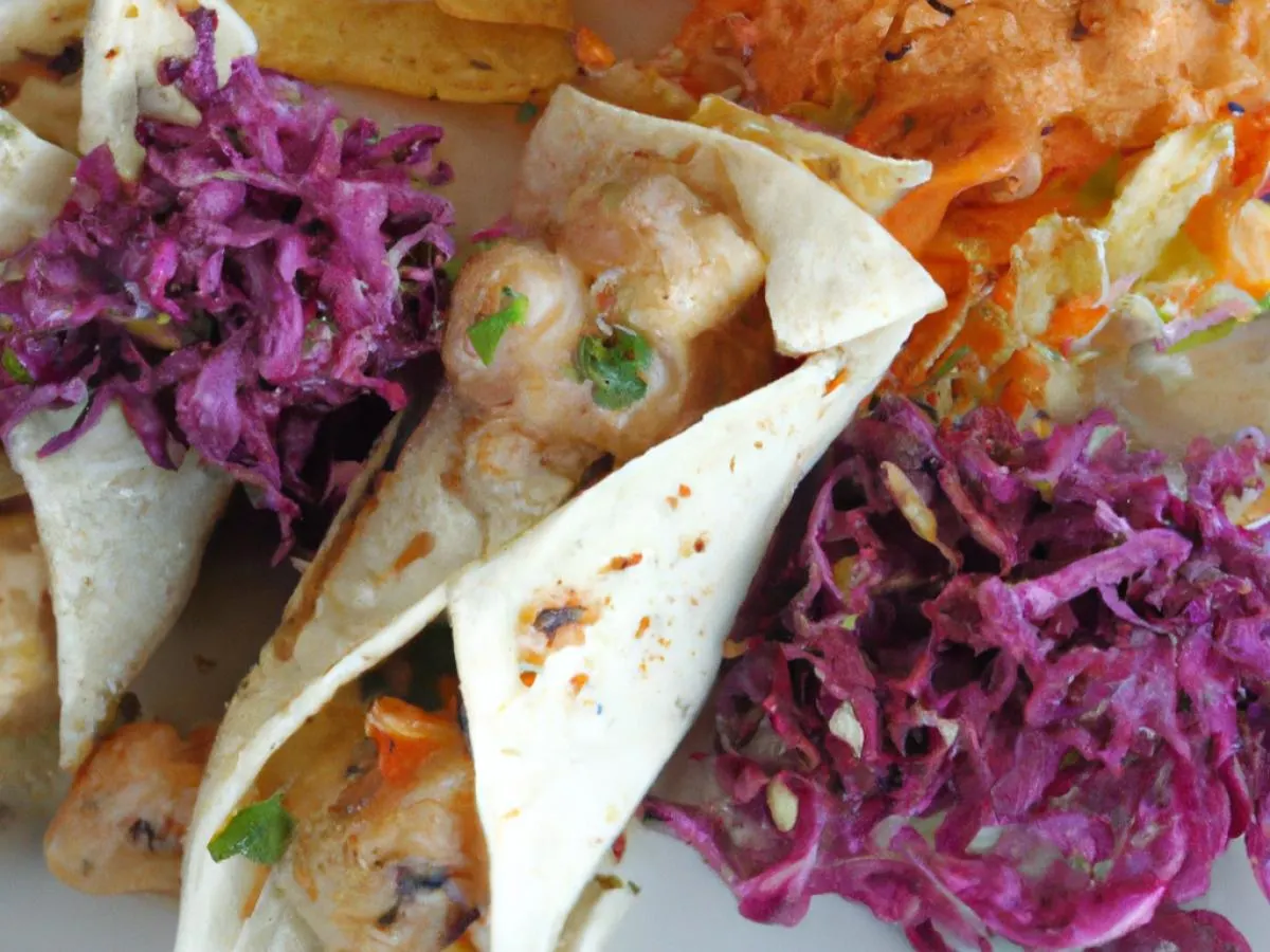 Warm Southwest Prawn Wrap with Truffle Chips Warm Southwest Prawn Wrap with Truffle Chips