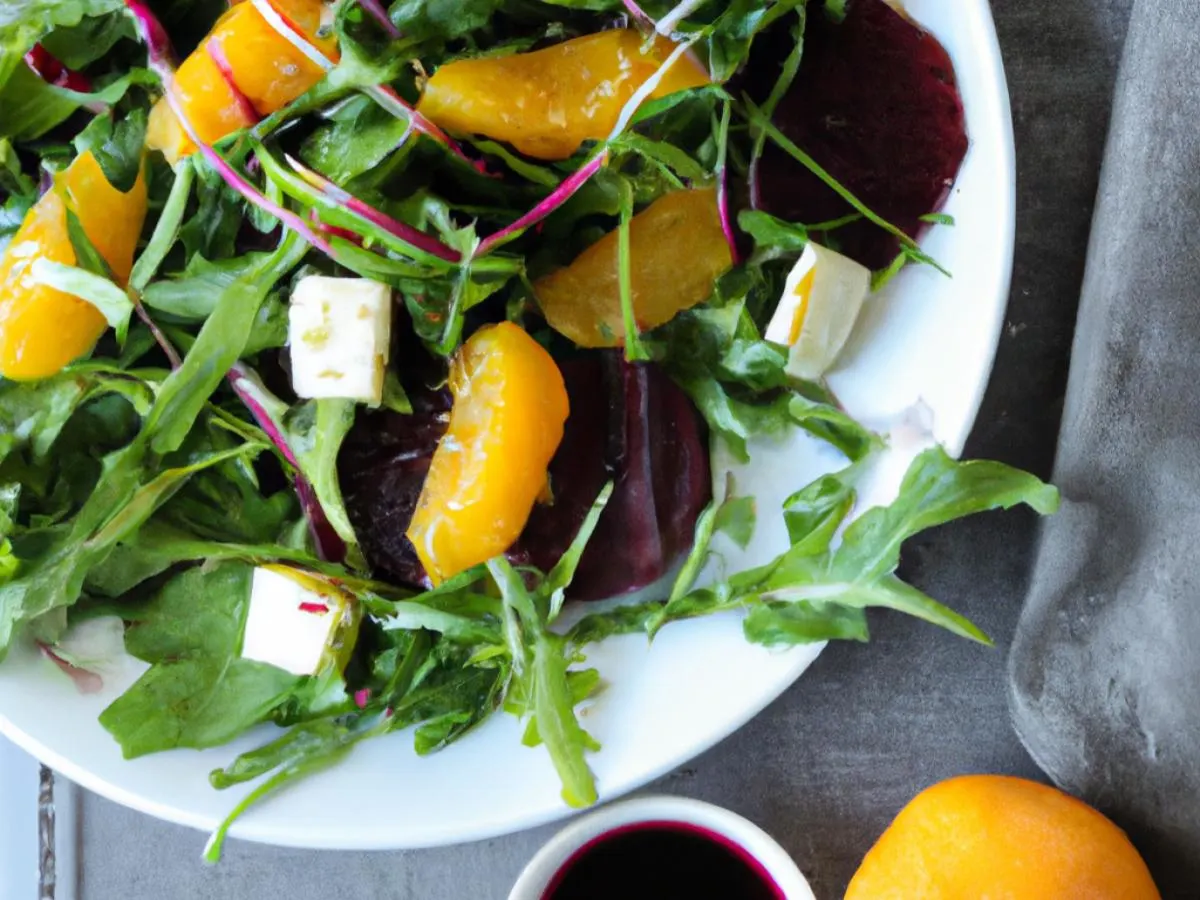 Individually Packaged: Arugula and Beet Salad with Balsamic Dressing Individually Packaged: Arugula and Beet Salad with Balsamic Dressing