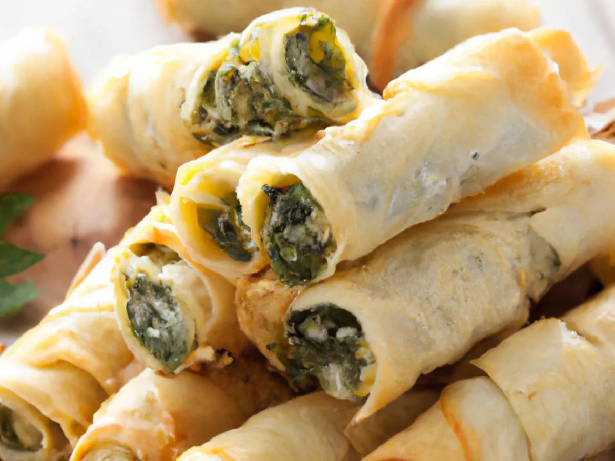 Cigar Filo with Feta and Spinach Cigar Filo with Feta and Spinach