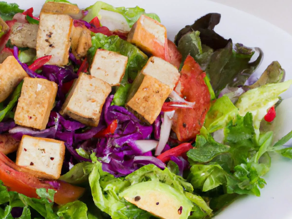 Guacamole Greens Salad with Tofu Guacamole Greens Salad with Tofu