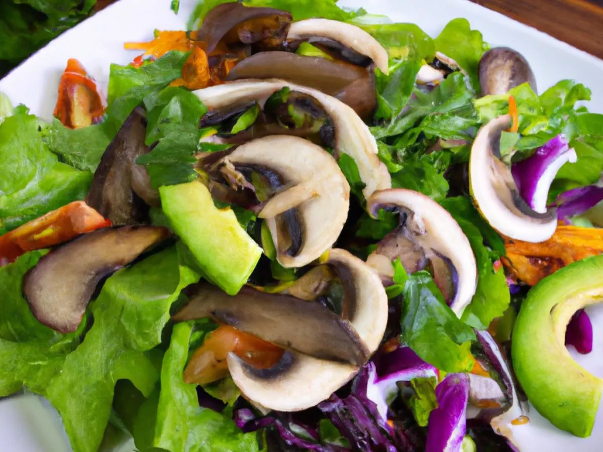 Guacamole Greens Salad with Portobello Guacamole Greens Salad with Portobello