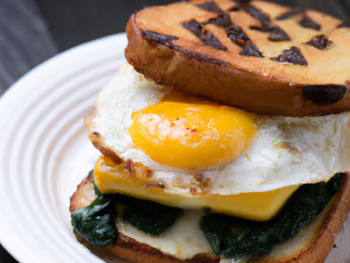 Vegetarian Grilled Breakfast Sandwich Vegetarian Grilled Breakfast Sandwich