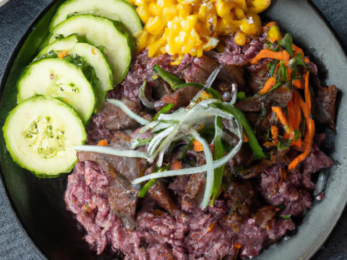 Bulgogi Beef Purple Rice Bowl (4 Toppings) Bulgogi Beef Purple Rice Bowl (4 Toppings)