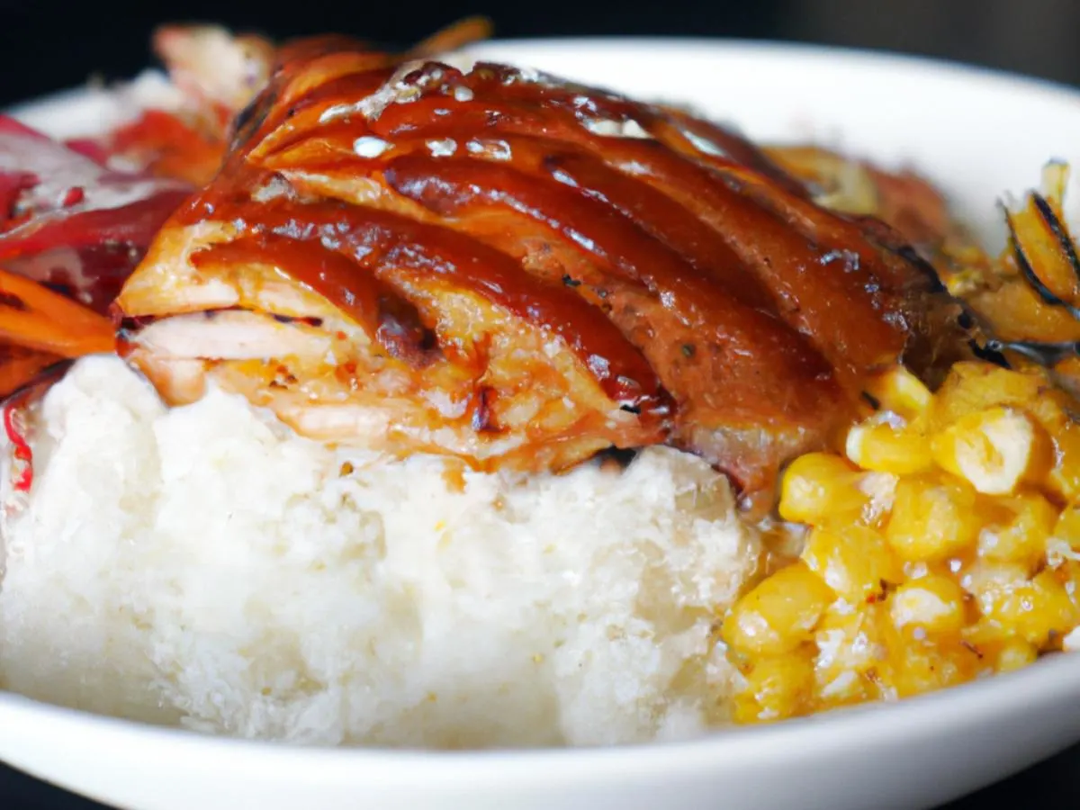 Bbq Chicken White Rice Bowl (4 Toppings) Bbq Chicken White Rice Bowl (4 Toppings)