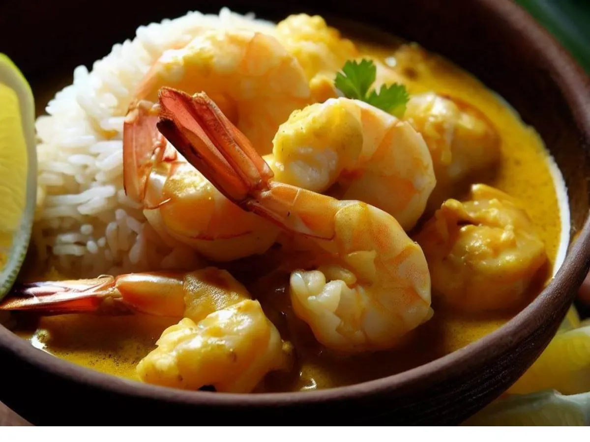 Yellow Shrimp Curry with Rice