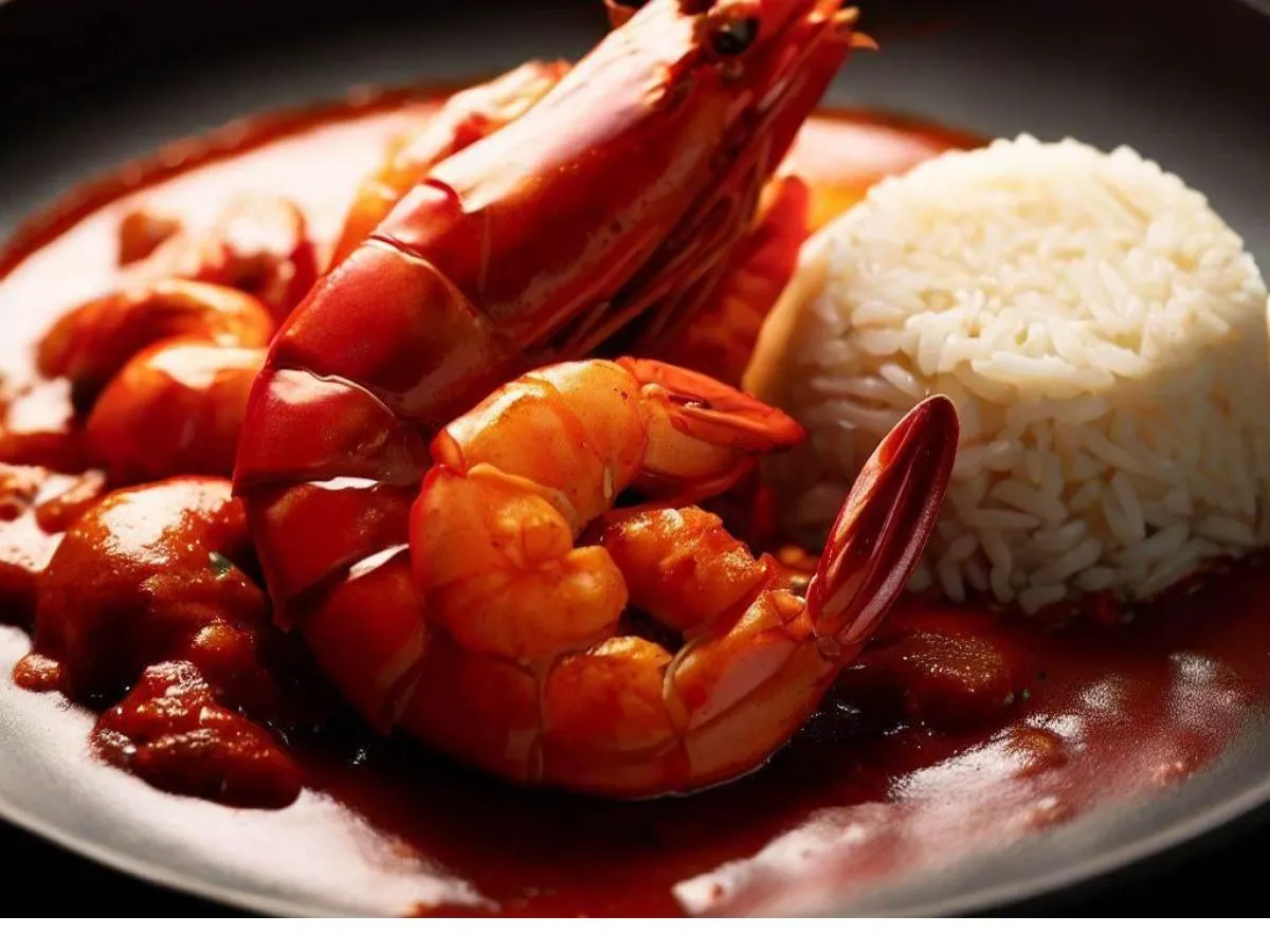 Red Shrimp Curry with Rice