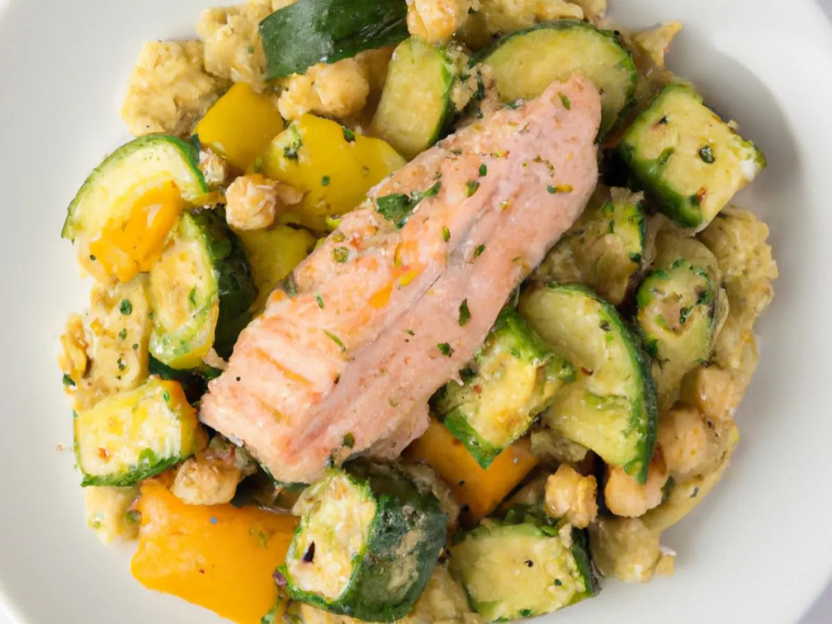 Couscous Salad with Lemon Pesto Salmon Couscous Salad with Lemon Pesto Salmon