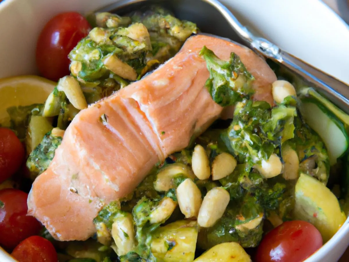 Lima Bean Salad with Lemon Pesto Salmon Lima Bean Salad with Lemon Pesto Salmon