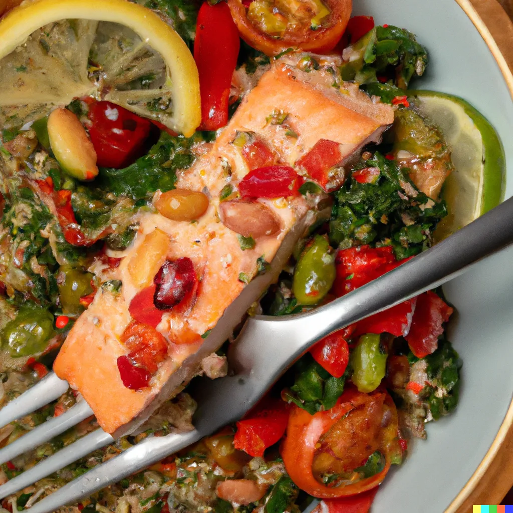 Quinoa Salad with Lemon Pesto Salmon Quinoa Salad with Lemon Pesto Salmon