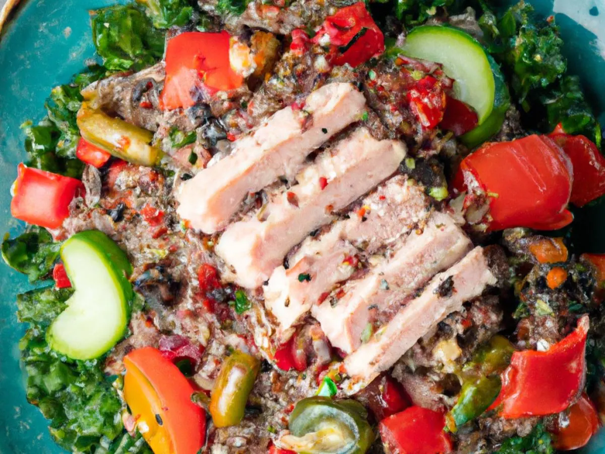 Quinoa Salad with Vegan Ahi Tuna Quinoa Salad with Vegan Ahi Tuna