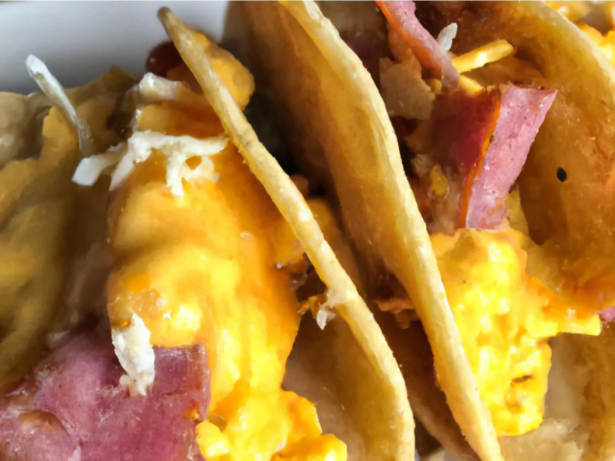 Honey Ham w/ Cheese Taco on Flour Tortillas Honey Ham w/ Cheese Taco on Flour Tortillas