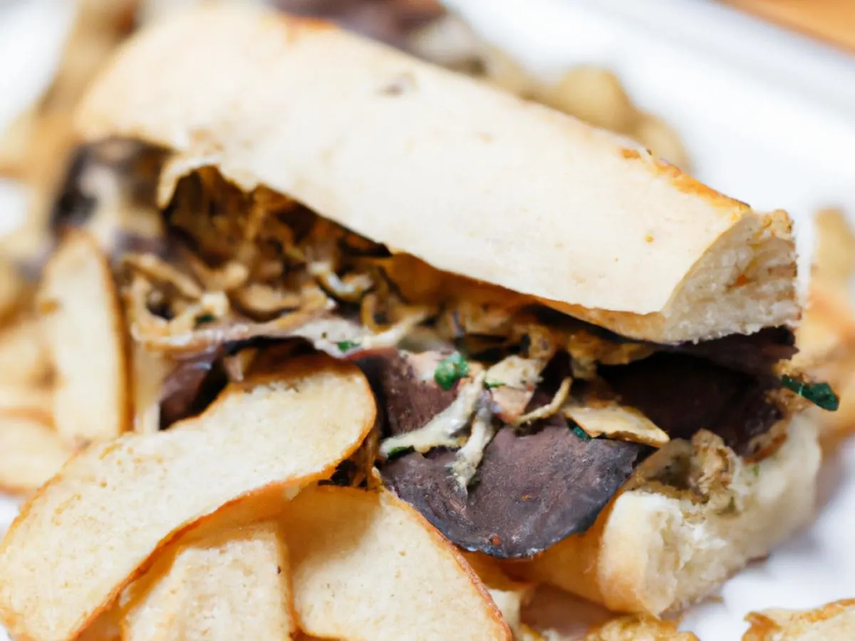 Chilled Beef Brisket Grinder with Truffle Chips Chilled Beef Brisket Grinder with Truffle Chips