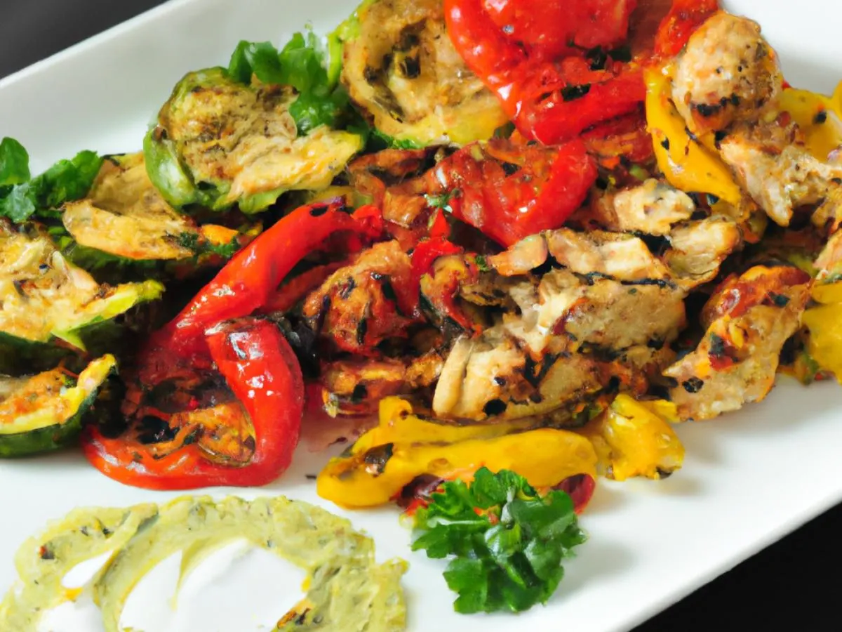 Light Carb Sundried Tomato Chicken and Roasted Vegetables w/ Pesto Aioli Light Carb Sundried Tomato Chicken and Roasted Vegetables w/ Pesto Aioli