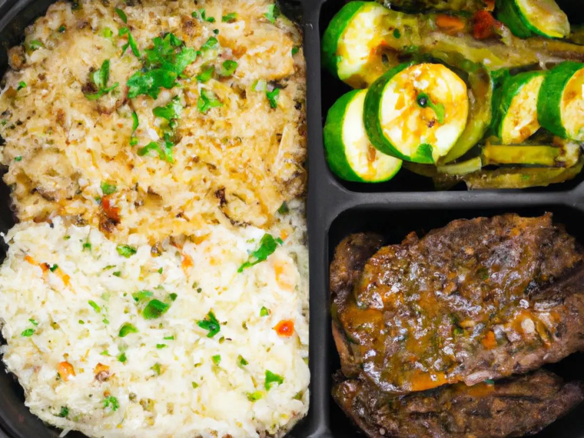 Beef Moussaka, Grilled Chicken Filet, Seasoned Rice, Grilled Vegetables Beef Moussaka, Grilled Chicken Filet, Seasoned Rice, Grilled Vegetables