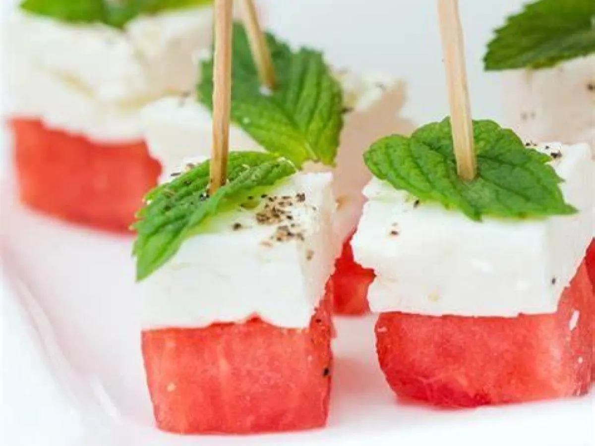 Melon-Feta Skewers Melon-Feta Skewers