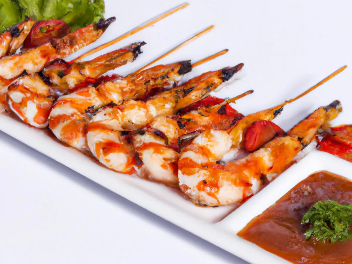 Grilled Prawns skewers Grilled Prawns skewers