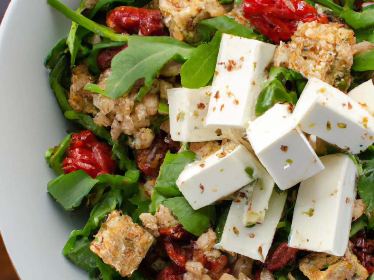 Arugula Farro Salad With Tofu Arugula Farro Salad With Tofu