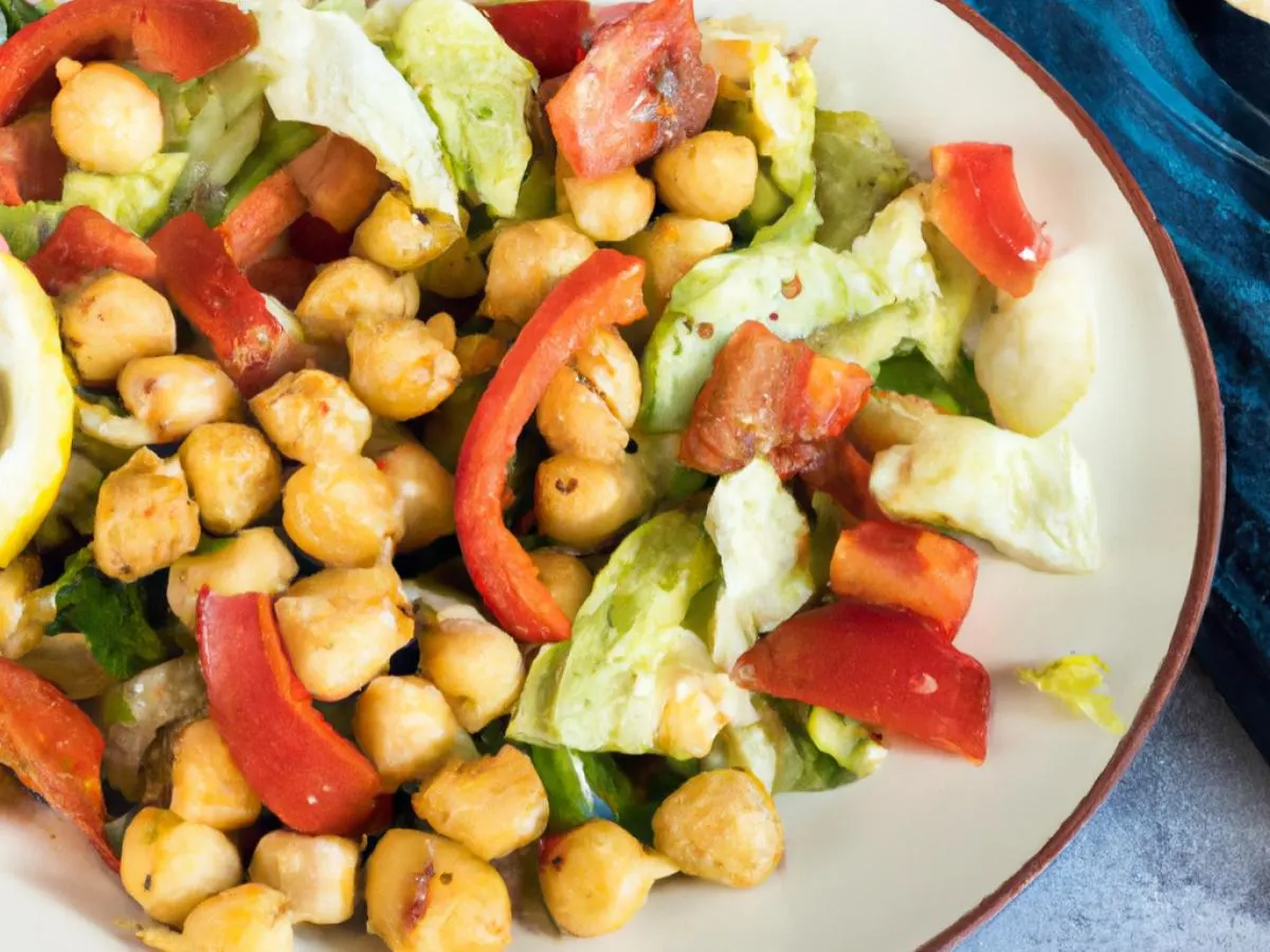 Indian Garden Salad with Chickpeas Indian Garden Salad with Chickpeas