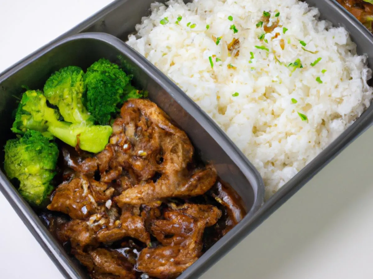 Garlic Chicken Bulgogi Boxed Lunch with White Rice Garlic Chicken Bulgogi Boxed Lunch with White Rice