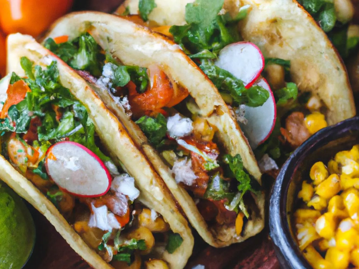Vegetarian Grilled Vegetable Crispy Taco