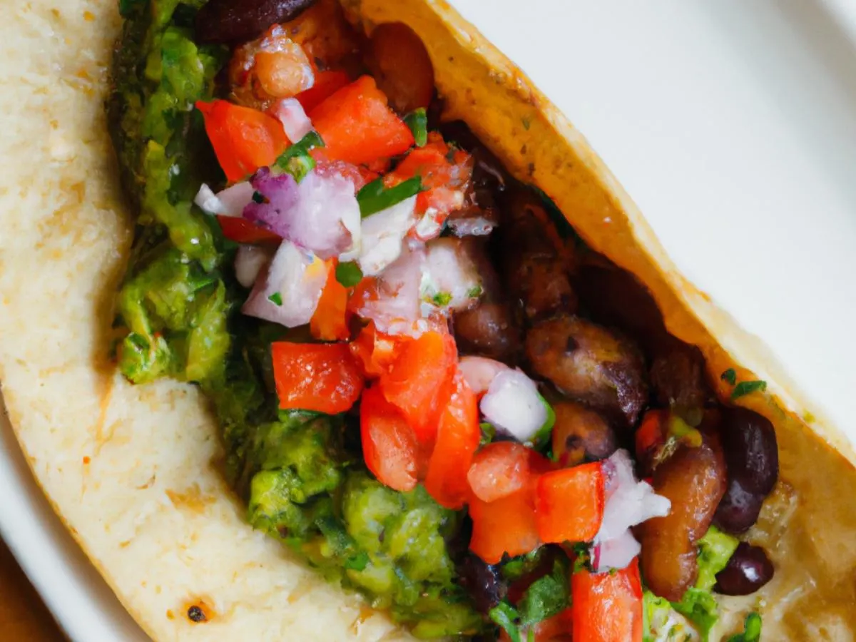 Vegan Grilled Vegetable Crispy Taco with Chips & Pico (No Cheese)