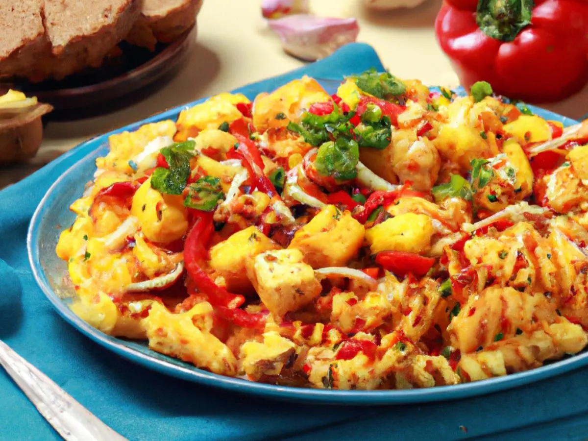 Chili Paneer Pasta Platter Chili Paneer Pasta Platter