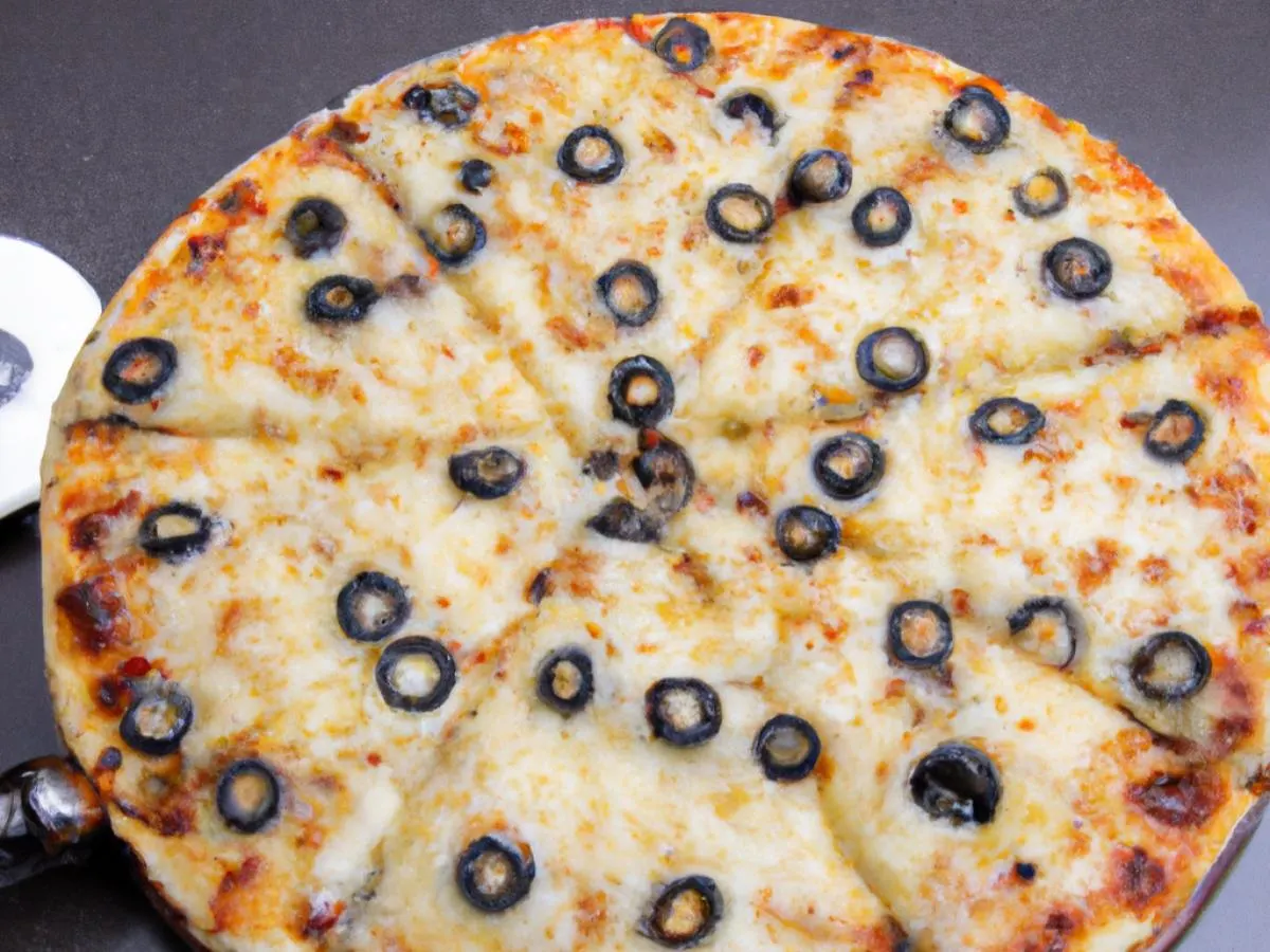 Personal Cheese Pizza With Olives Personal Cheese Pizza With Olives