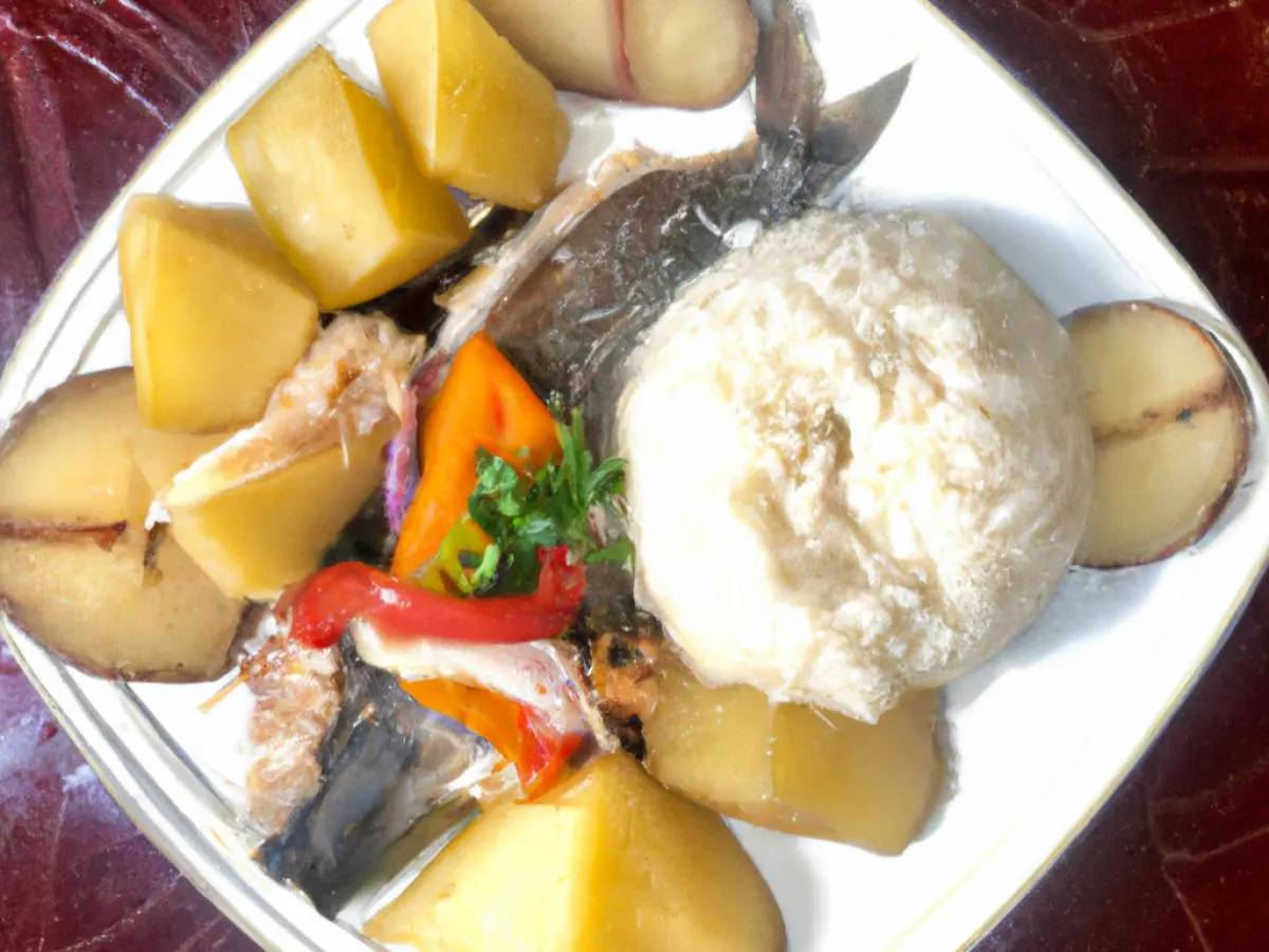 Saltfish Buljol with White Rice and Root Veg Medley Saltfish Buljol with White Rice and Root Veg Medley