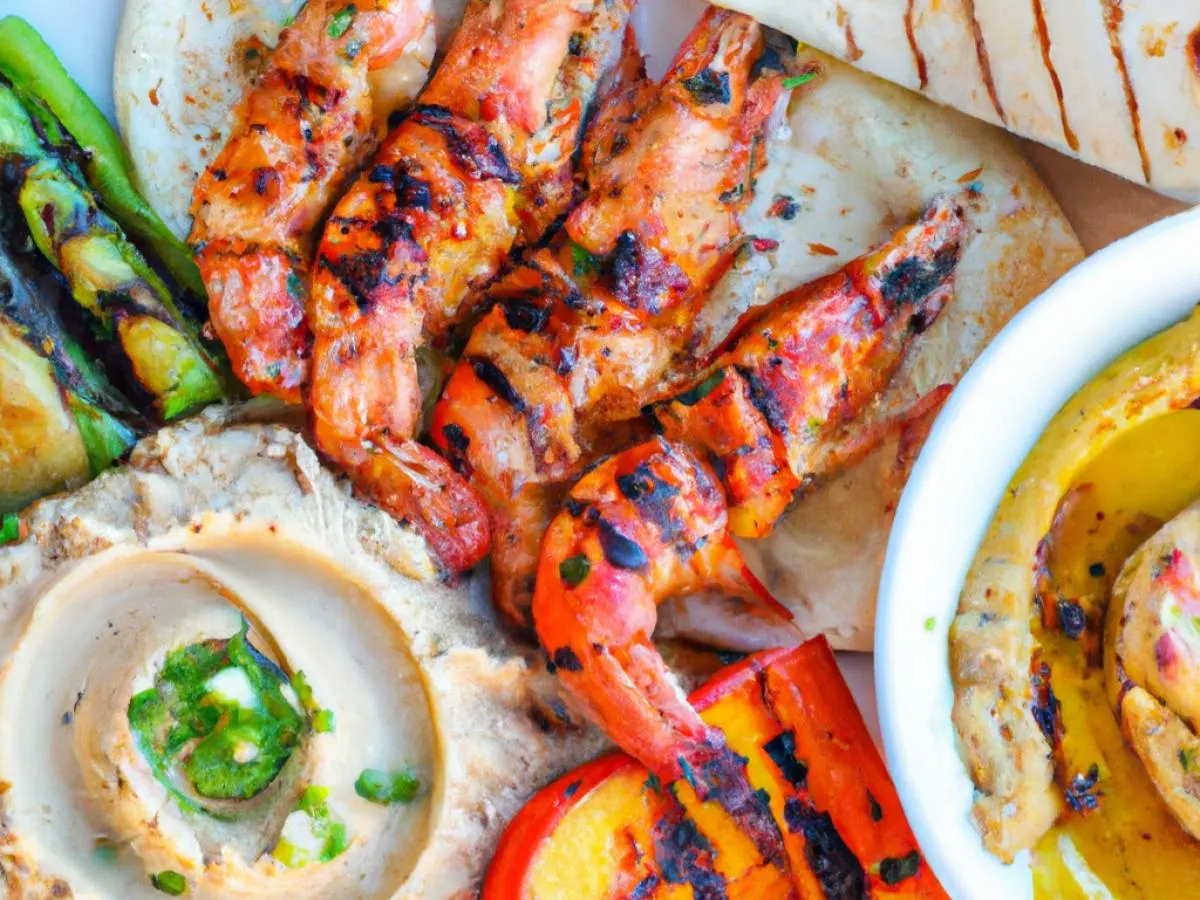 Grilled Prawns Plate Grilled Prawns Plate
