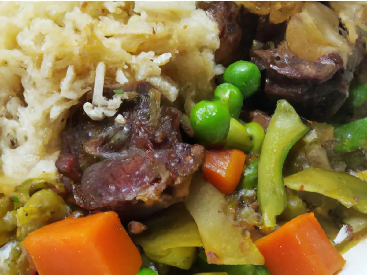 Oxtail with Rice, Peas and Mixed Steam Veg Oxtail with Rice, Peas and Mixed Steam Veg