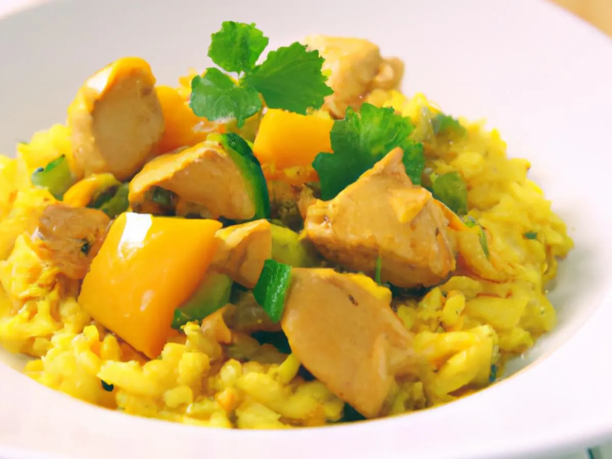 Chicken Pelau with Curry Squash and Mixed Steam Veg Chicken Pelau with Curry Squash and Mixed Steam Veg