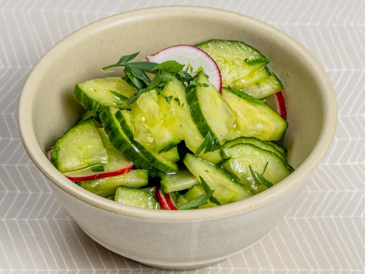 Individual Boxed Side: Cucumber Salad Individual Boxed Side: Cucumber Salad