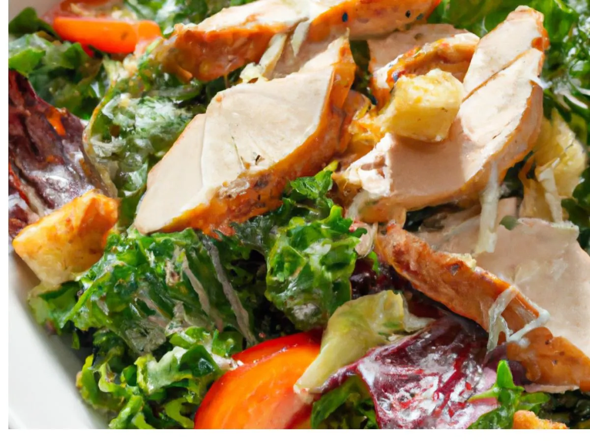 Entree Tuscan Caesar Salad with Caesar Dressing and Chicken Breast