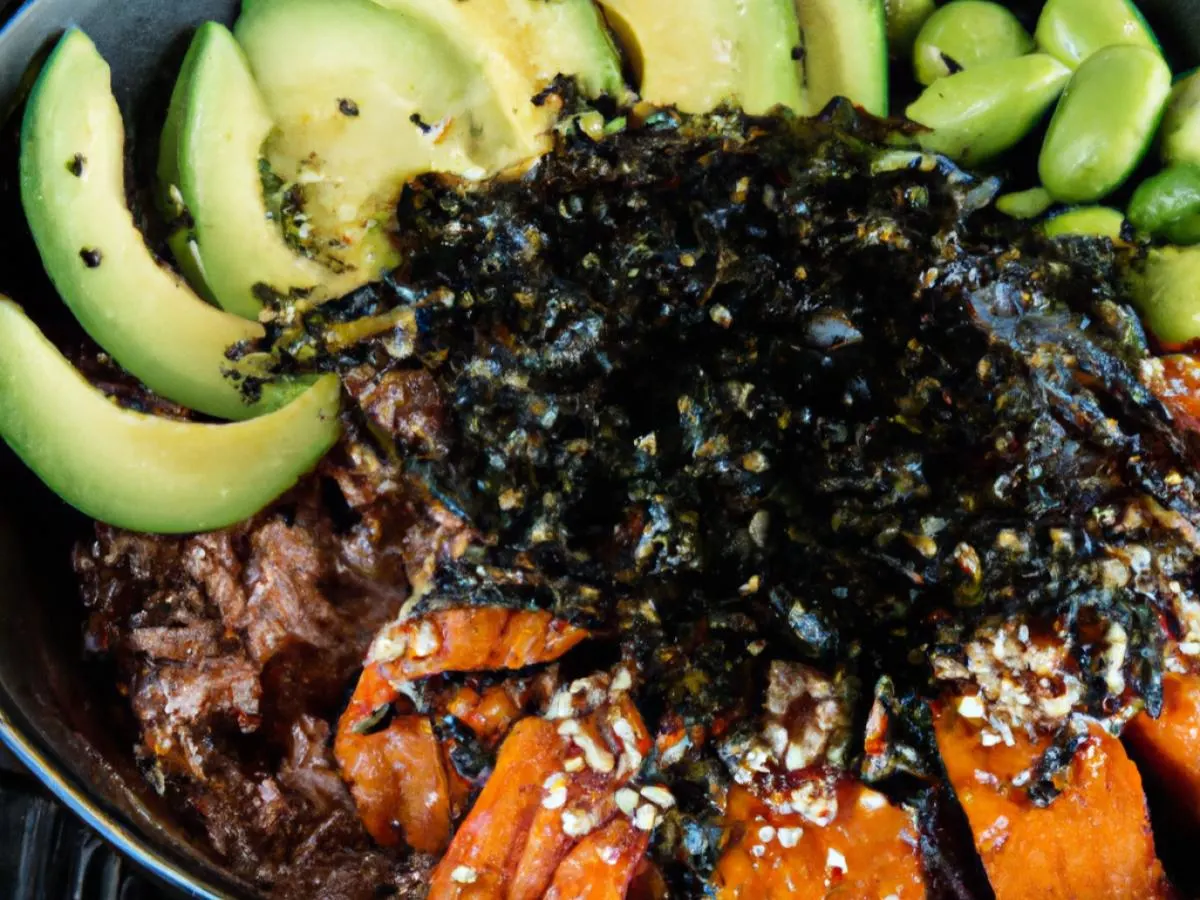 Gochujang Salmon Bowl with Forbidden Black Rice Gochujang Salmon Bowl with Forbidden Black Rice