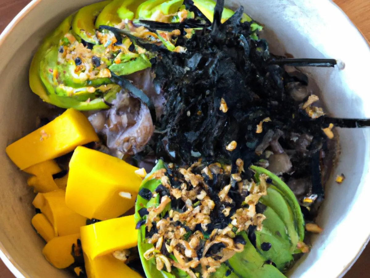 Mango Albacore Bowl with Black Forbidden Rice Mango Albacore Bowl with Black Forbidden Rice
